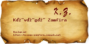 Kővágó Zamfira névjegykártya